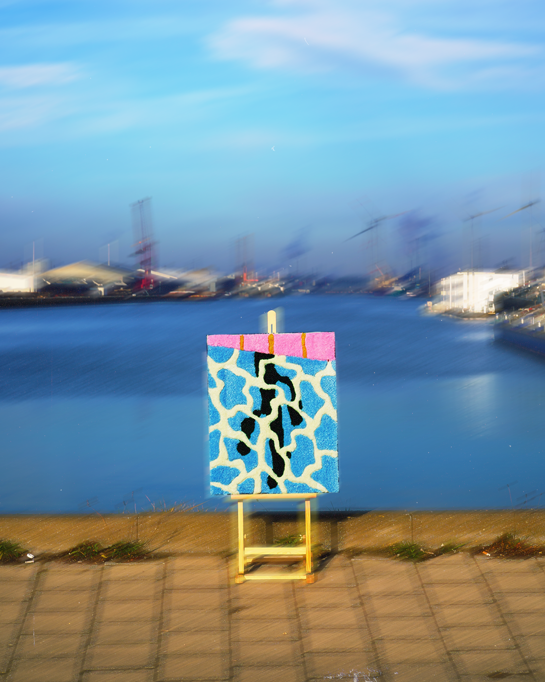 Current - Handmade Tufted Yarn Artwork by Studio Tapety